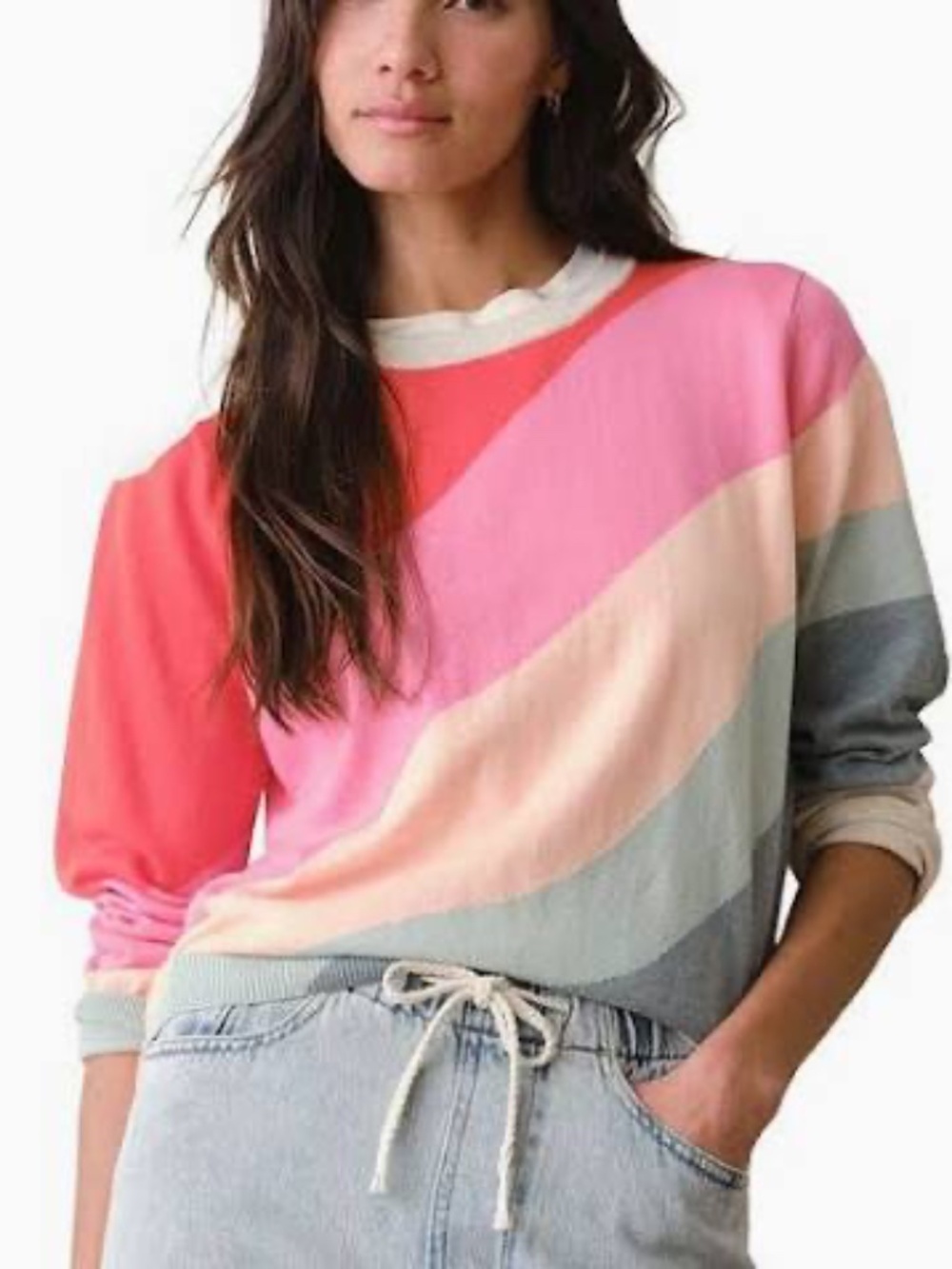 Marine Layer Icon Wave Cotton Crew Neck Sweater - MED - Picture 3 of 7
